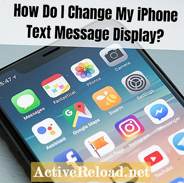 Wéi ännert een iPhone Text Message Display