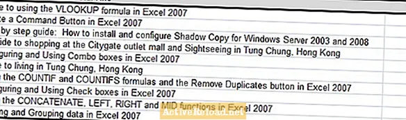 10 parhaan luettelon ja liigataulukon luominen Excel 2007: ssä