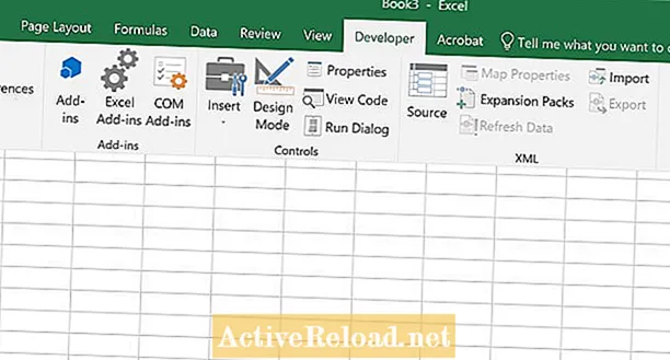Excel 워크 시트에 개발자 탭을 추가하는 방법