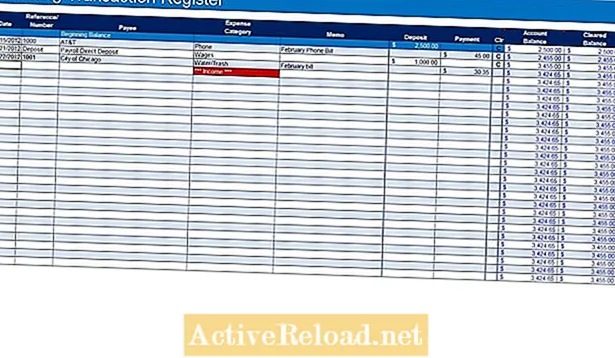 Come creare un registro del libretto degli assegni in Excel