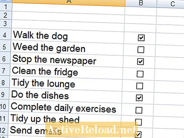 כיצד ליצור, ליישר ולהשתמש בתיבת סימון עבור רשימת מטלות ב- Excel 2007 ו- 2010