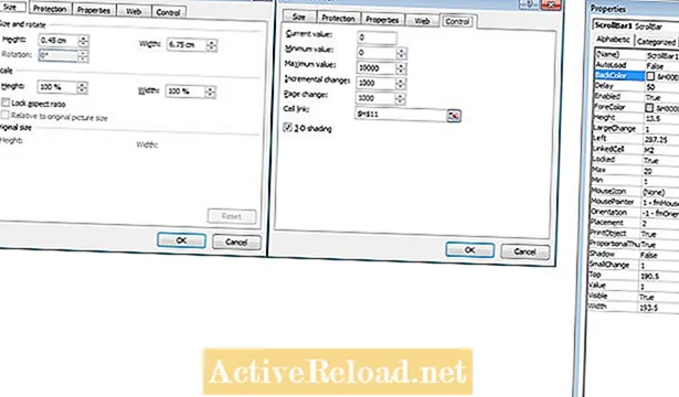 Paano Lumikha, Mag-configure at Gumamit ng Mga Kontrol sa Form at Mga Bar ng Pag-scroll ng Mga Aktibong AktX sa Excel 2007 at Excel 2010