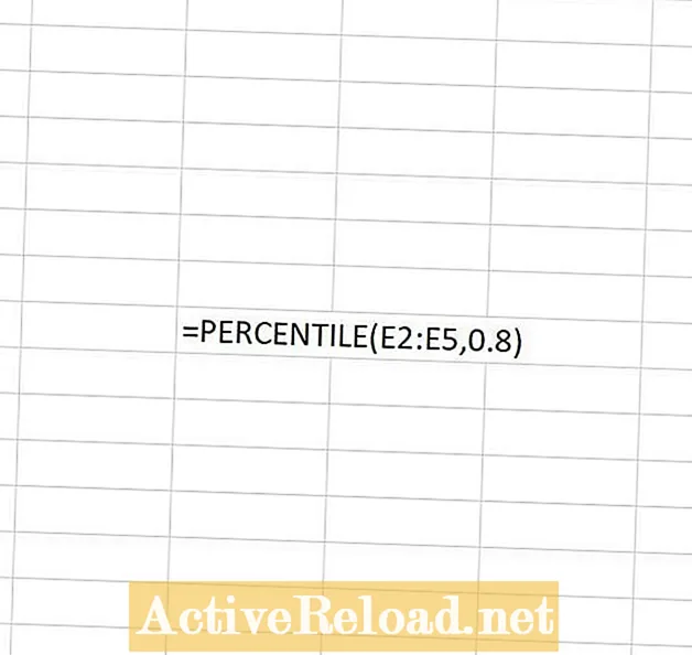 A PERCENTILE funkció használata az Excelben