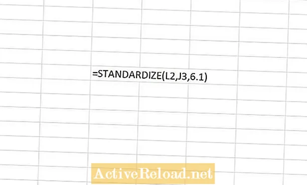كيفية استخدام وظيفة STANDARDIZE في Excel