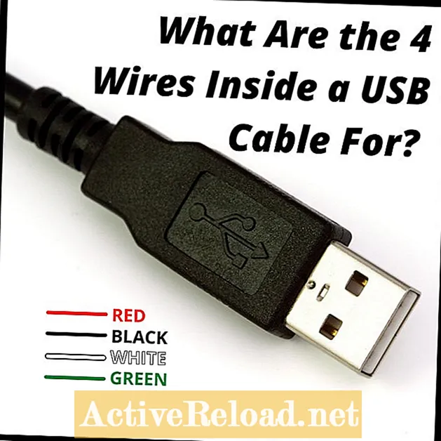 Ինչ է նշանակում յուրաքանչյուր գունավոր մետաղալար `USB լարի ներսում